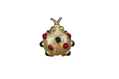 Gold Tone Ladybug Lapel Pin