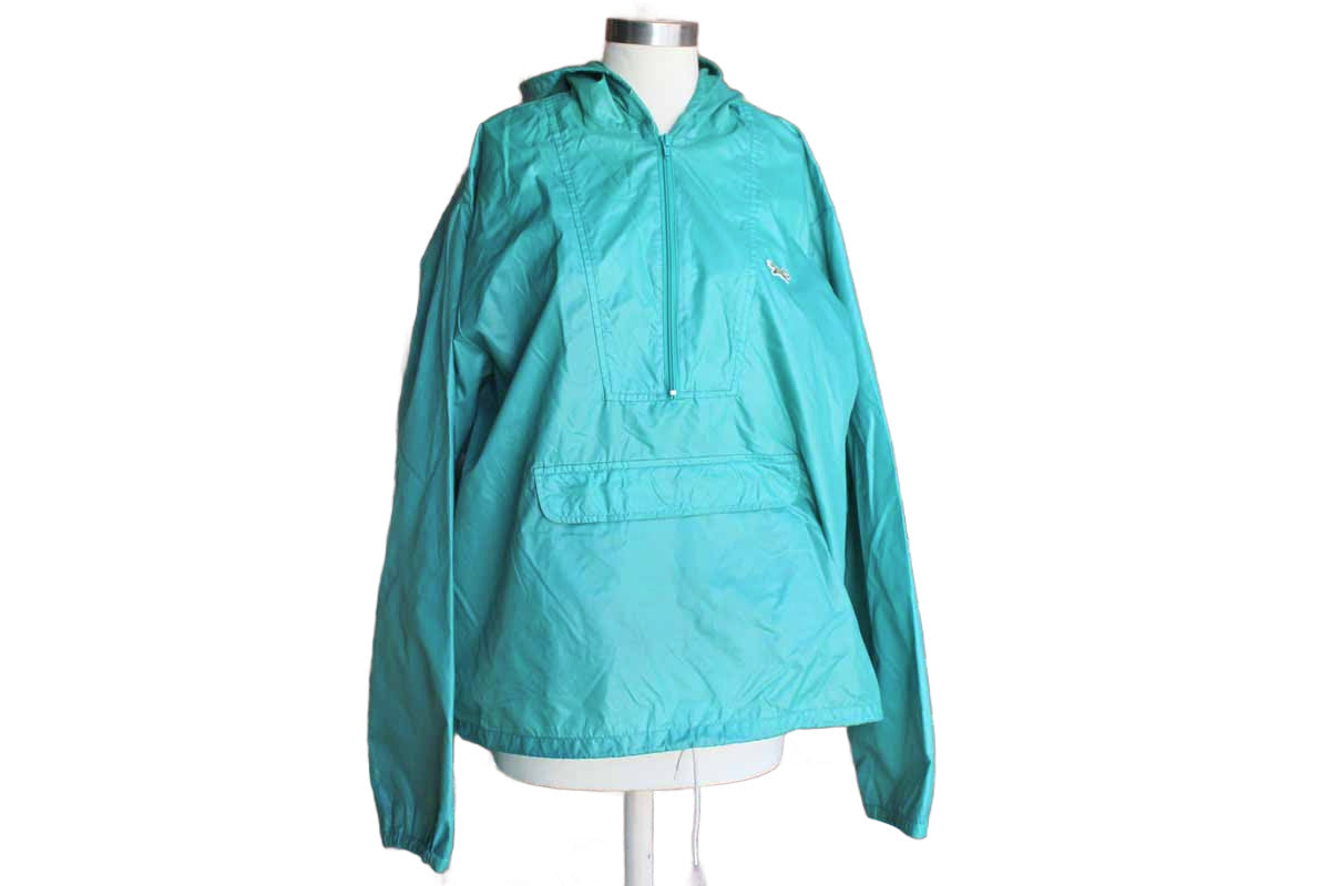J.C. Penney The Fox Green Nylon Hooded Windbreaker, Extra-Large