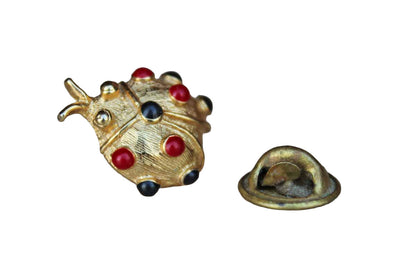 Gold Tone Ladybug Lapel Pin