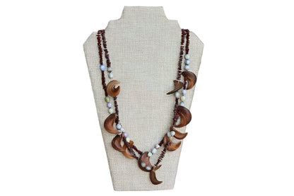 Apple Seed and Pod Claws Necklaces, A Pair