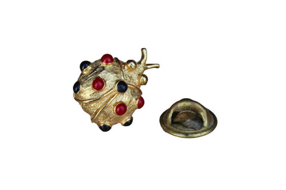 Gold Tone Ladybug Lapel Pin