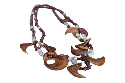 Apple Seed and Pod Claws Necklaces, A Pair