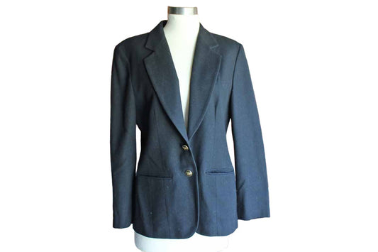 Pendleton Woolen Mills (Oregon, USA) Black Wool Blazer, Size 8