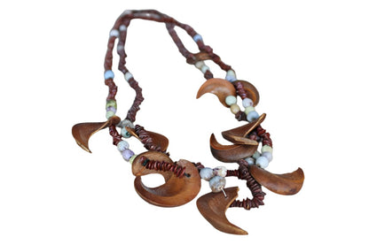 Apple Seed and Pod Claws Necklaces, A Pair