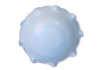 Westmoreland Glass Company (Pennsylvania, USA) Paneled Grape Milk Glass Bowl and Candlesticks