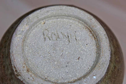 Small Round Studio Pottery Earthenware Bud Vase