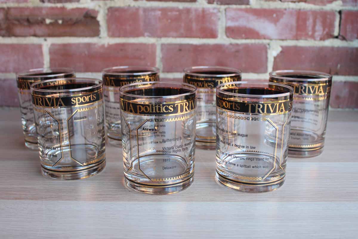 Engraved Set of 6 Glass Espresso Shot Glasses Brooklyn