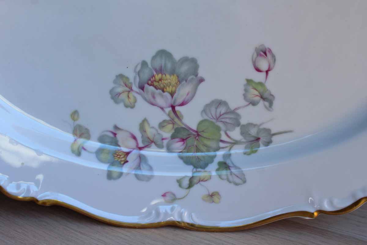 Edelstein (Germany) Charlotte Serving Platters Decorated with Flowers