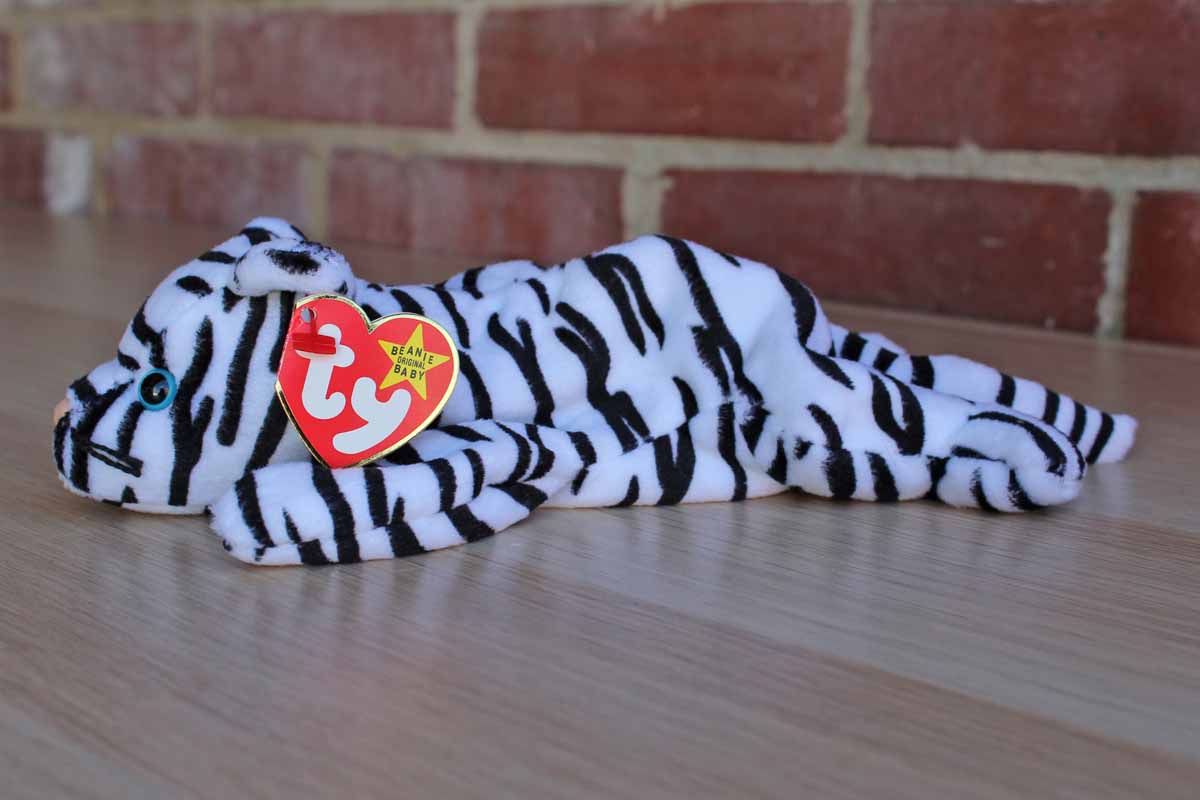 Ty Inc. (Illinois, USA) 1996 Blizzard the Black and White Tiger Beanie Baby