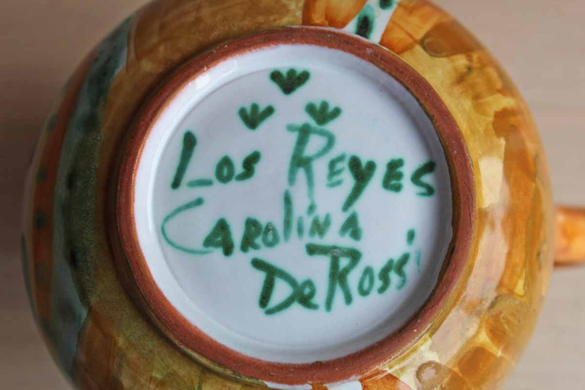 Los Reyes Carolina De Rossi Hand-Painted Ceramic Pitcher