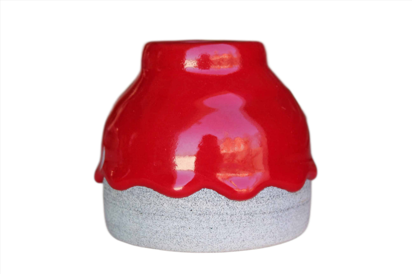 Brian Giniewski (Pennsylvania, USA) Handmade Stoneware Vessel with Dripped Red Glaze