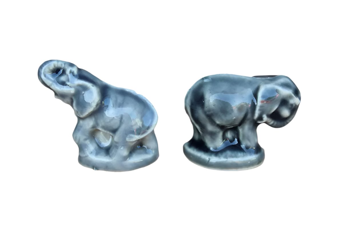 Wade (England) Red Rose Tea Porcelain Elephants from Noah's Ark, A Pair
