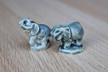 Wade (England) Red Rose Tea Porcelain Elephants from Noah's Ark, A Pair