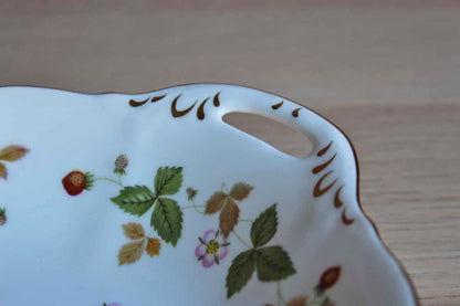 Wedgwood (England) Wild Strawberry Handled Dish