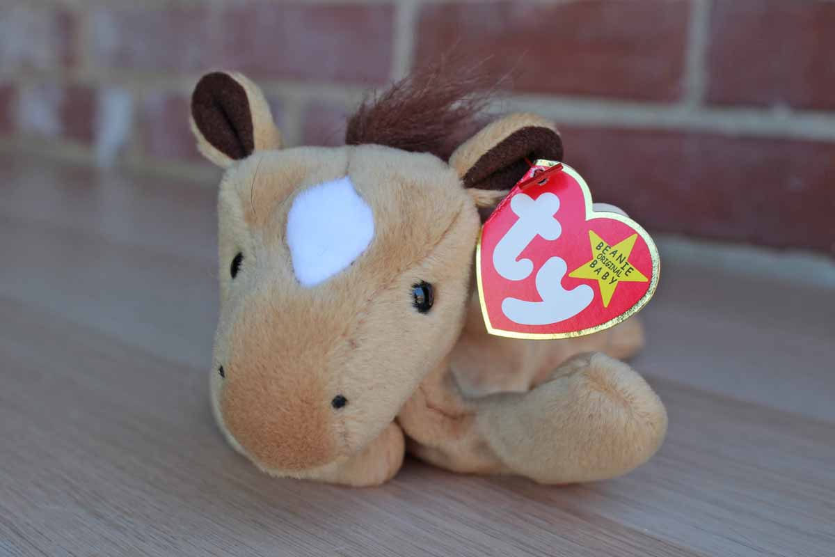 Ty Inc. (Illinois, USA) 1995 Derby the Horse with Mark on Forehead Beanie Baby