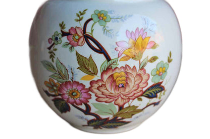 Sadler (England) Porcelain Ginger Jar with Colorful Flower Design