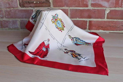 Silk Neck Scarf Decorated with Catholic Religious Figures