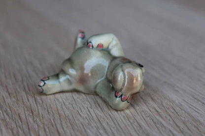 Lounging Ceramic Hippopotamus Figurine