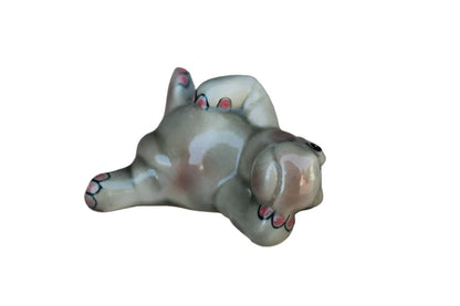 Lounging Ceramic Hippopotamus Figurine
