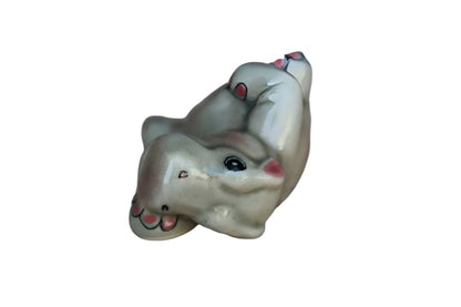 Lounging Ceramic Hippopotamus Figurine