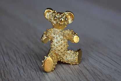 Gerry's Creations (USA) Gold Tone Teddy Bear Brooch