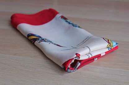 Silk Neck Scarf Decorated with Catholic Religious Figures