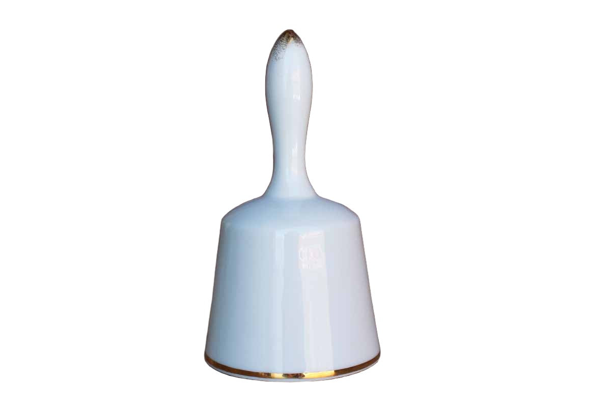 Shafford (Japan) White Bone China Hostess Bell with Gold Accents
