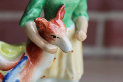Staffordshire Ware (England) Figurine of a Woman and Her Deer