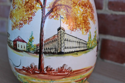 Lapithos Cyprus Hand Painted Lamp with Country Scene