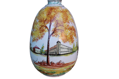 Lapithos Cyprus Hand Painted Lamp with Country Scene