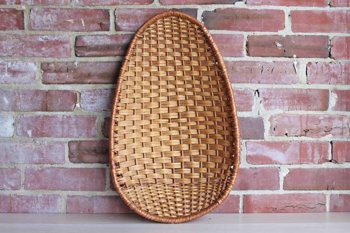 Egg-Shaped Hand-Weaved Basket (Pickup Only)