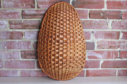 Egg-Shaped Hand-Weaved Basket (Pickup Only)