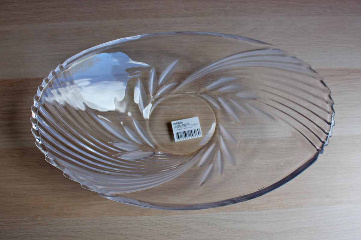 Mikasa (Japan) Island Breeze Large Oval Dish with Frosted Leaves