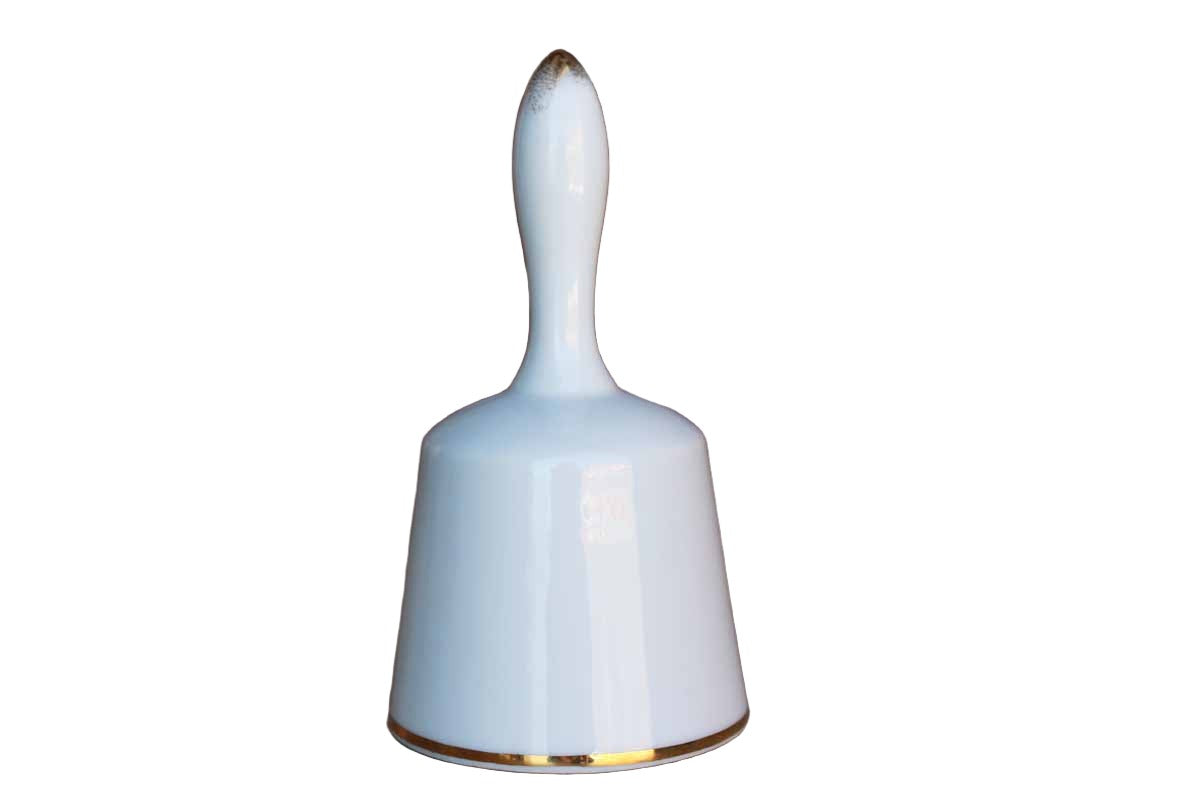 Shafford (Japan) White Bone China Hostess Bell with Gold Accents