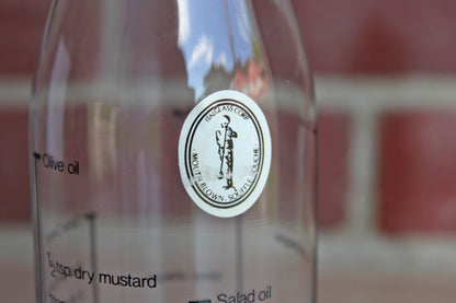 Italglass Corp. (New York, USA) Glass Salad Dressing Shaker with Printed Recipes on Side