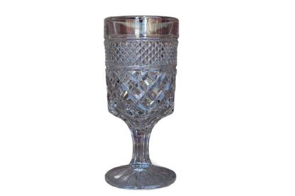 Anchor Hocking (Ohio, USA) Wexford Diamond Point Glass Water Goblets, Set of 6