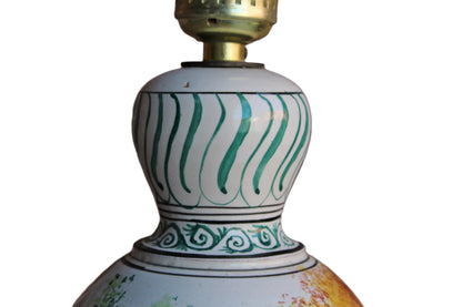Lapithos Cyprus Hand Painted Lamp with Country Scene