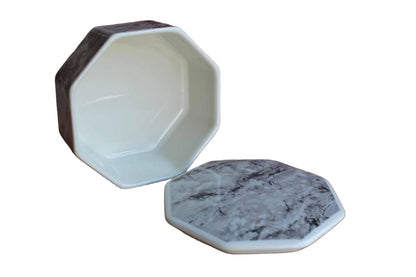 Villeroy & Boch (Luxembourg) Faux Marble Ceramic Octagonal Trinket Box