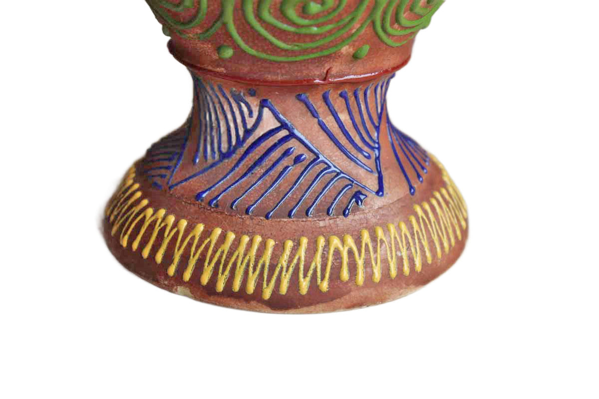 Japanese Satsuma Vases With Vibrantly Detailed Moriage and Beading