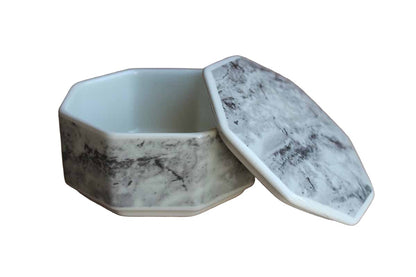 Villeroy & Boch (Luxembourg) Faux Marble Ceramic Octagonal Trinket Box