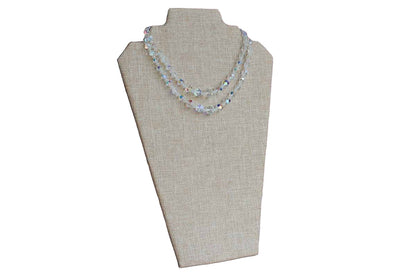 Auroral Borealis Double Strand Beaded Necklace