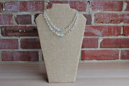 Auroral Borealis Double Strand Beaded Necklace