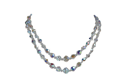 Auroral Borealis Double Strand Beaded Necklace