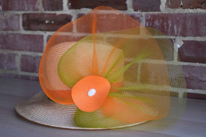 S & S Hat Company (Pennsylvania, USA) Seasons Straw Hat with Bold Flower Design