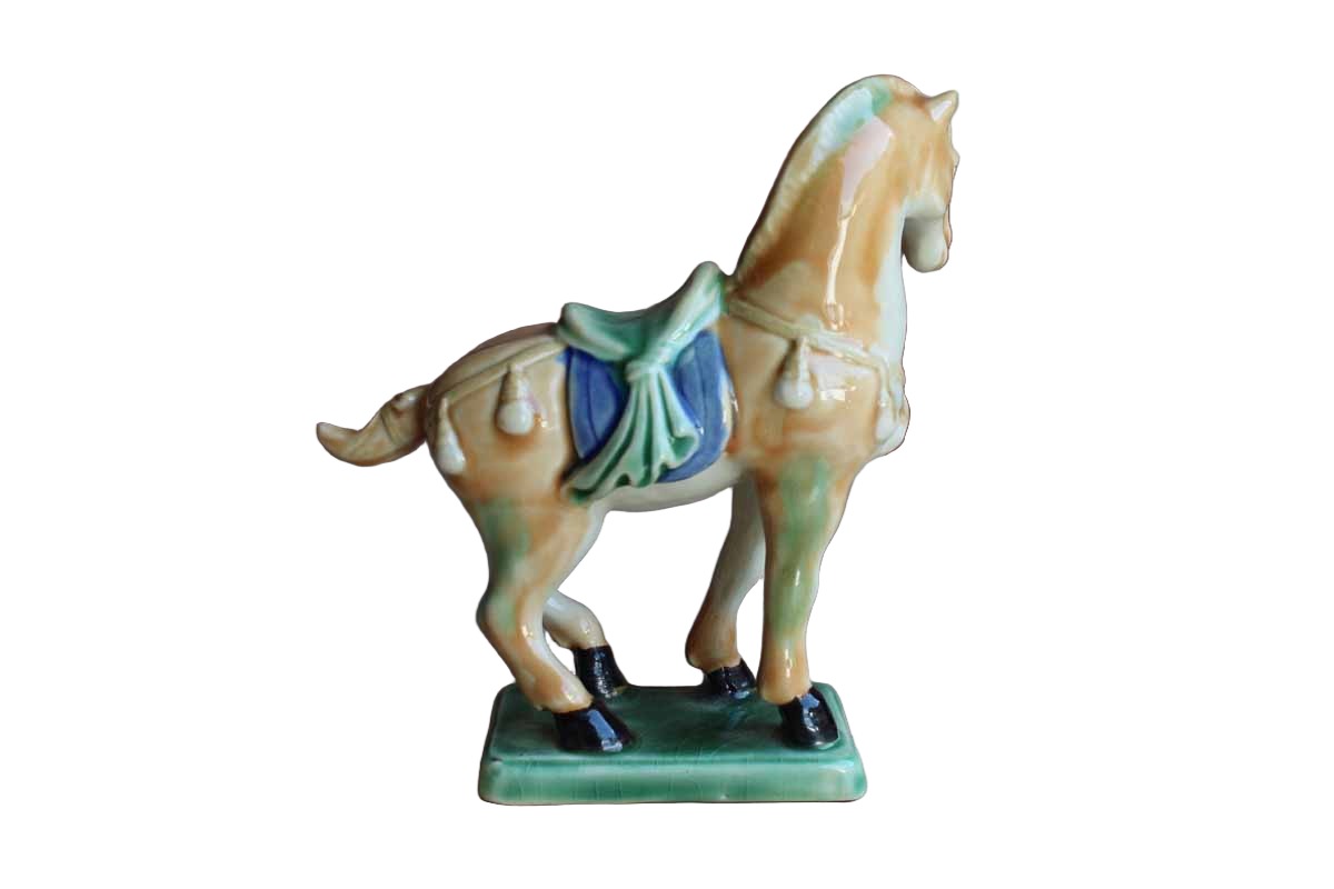 Porcelain Fancy Horse Figurine