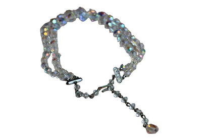 Auroral Borealis Double Strand Beaded Necklace