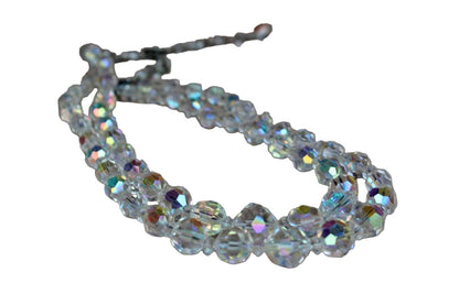Auroral Borealis Double Strand Beaded Necklace
