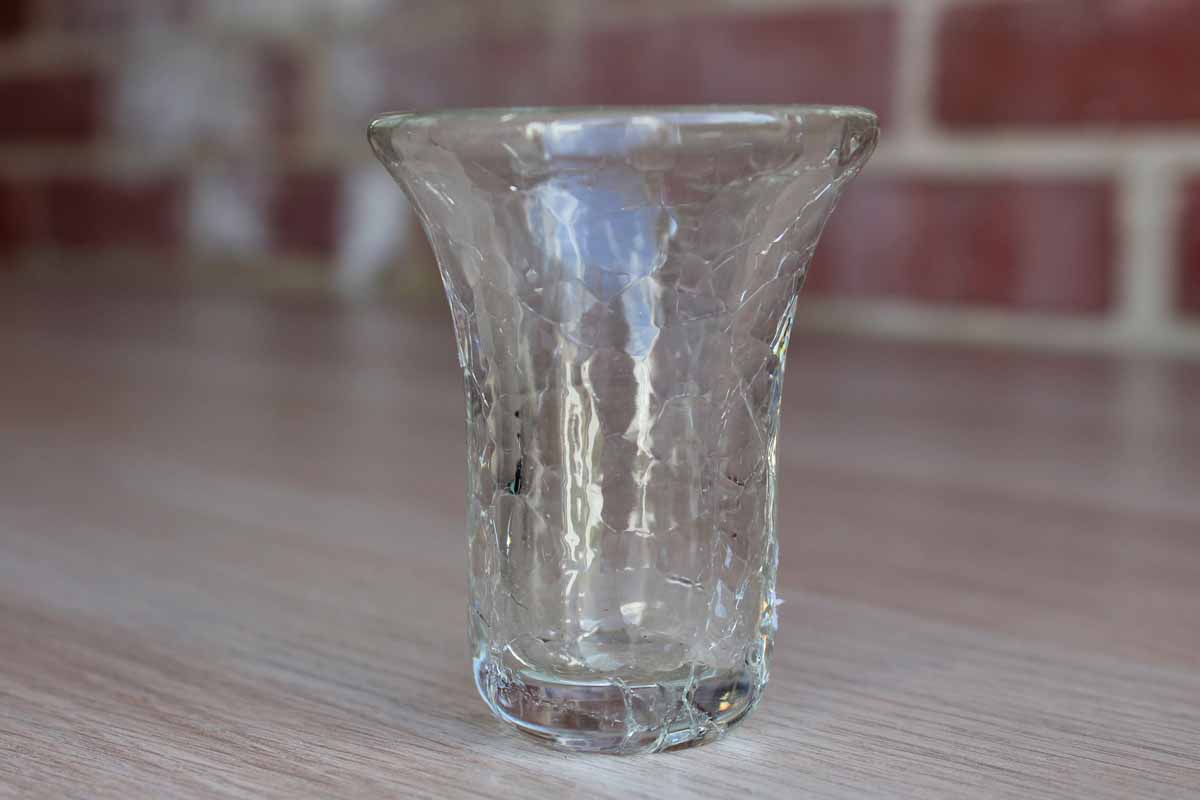 Little Crackled Glass Vessel