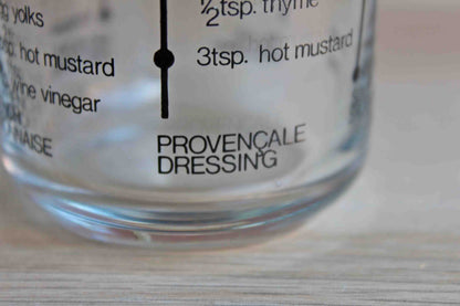 Italglass Corp. (New York, USA) Glass Salad Dressing Shaker with Printed Recipes on Side