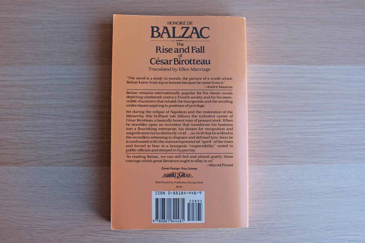 The Rise and Fall of Cesar Birotteau by Honore de Balzac